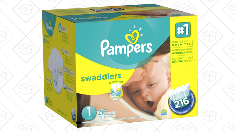216 Pampers Swaddlers newborn diapers, $24 with Subscribe & Save and $2 coupon